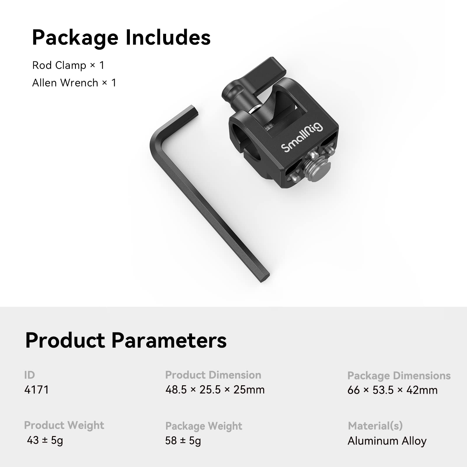 SmallRig 15mm ARRI Locating Single Rod Clamp 4171-8