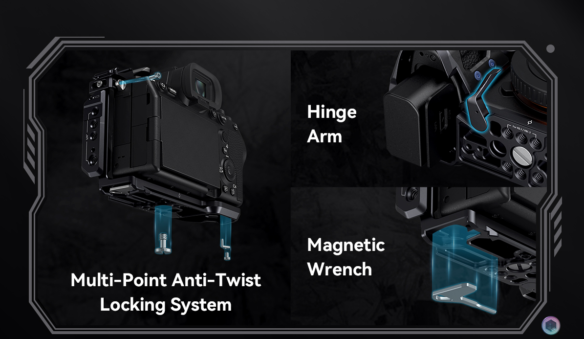 SmallRig  Advanced Cage Kit for Sony Alpha 7R V  Alpha 7 IV Alpha 7S III 3710-10