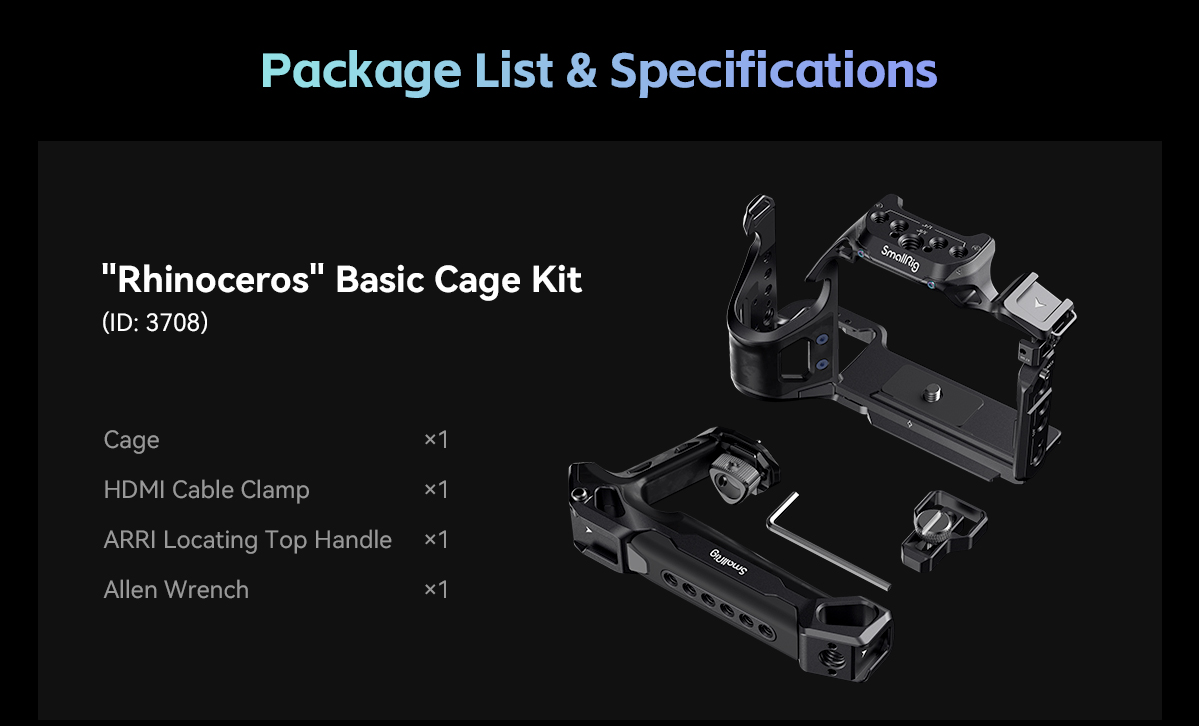 SmallRig  Advanced Cage Kit for Sony Alpha 7R V  Alpha 7 IV Alpha 7S III 3710-12