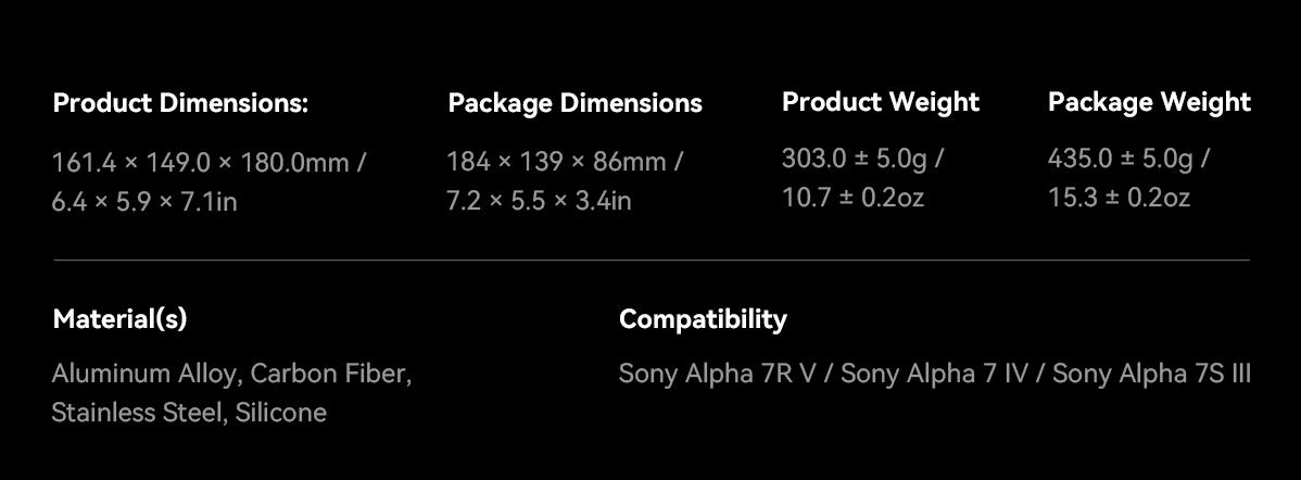 SmallRig  Advanced Cage Kit for Sony Alpha 7R V  Alpha 7 IV Alpha 7S III 3710-13
