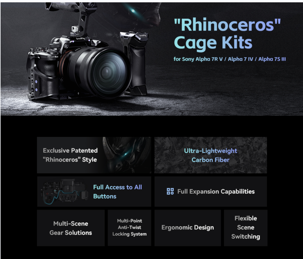 SmallRig Advanced Cage Kit for Sony Alpha 7R V Alpha 7 IV Alpha 7S III 3710-2