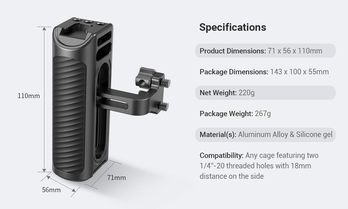 SmallRig Aluminum Universal Side Handle HSS2425 -2