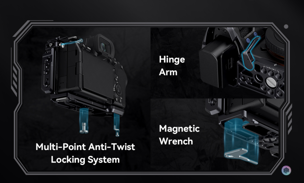 SmallRig Basic Cage Kit for Sony Alpha 7R V Alpha 7 IV Alpha 7S III 3708 -22