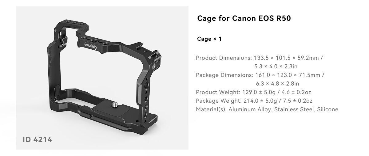 SmallRig Cage Accessory Ecosystem for Canon EOS R8 R50-18