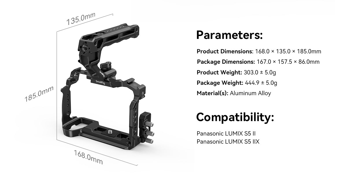 SmallRig Cage Kit for Panasonic LUMIX S5 II S5 IIX 4143 -2