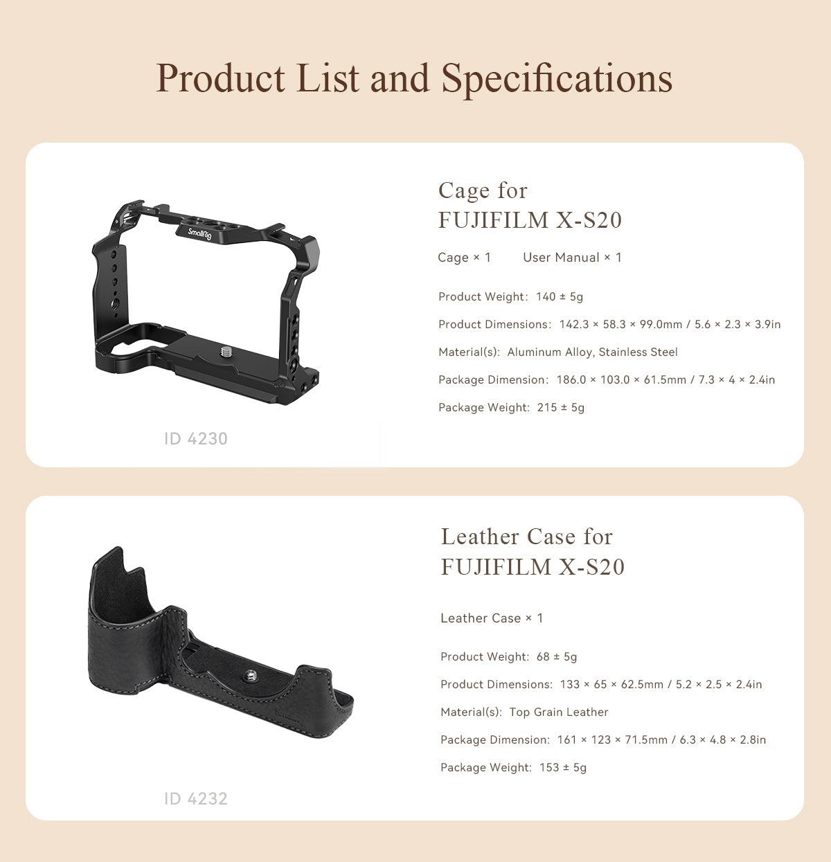 SmallRig Cage for FUJIFILM X-S20-9