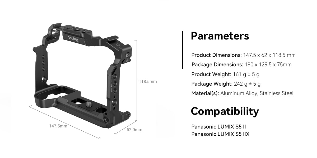 SmallRig Cage for Panasonic LUMIX S5 II S5 IIX 4022 -2
