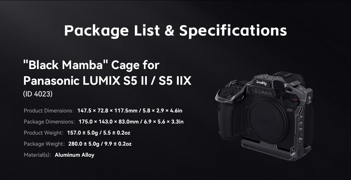 SmallRig Cage for Panasonic LUMIX S5 II  S5 IIX 4023-17