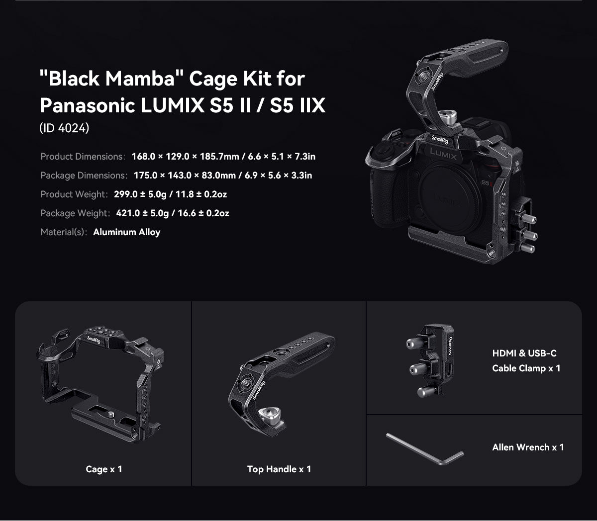 SmallRig Cage for Panasonic LUMIX S5 II  S5 IIX 4023-18