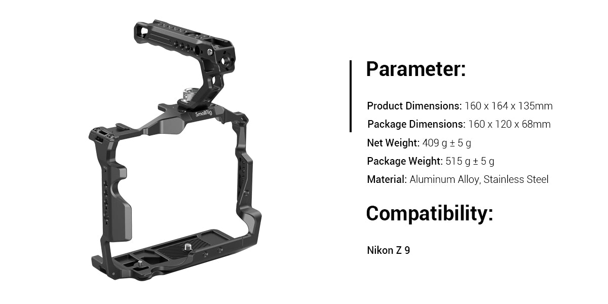 SmallRig Camera Cage Kit for Nikon Z 9 3738 -2