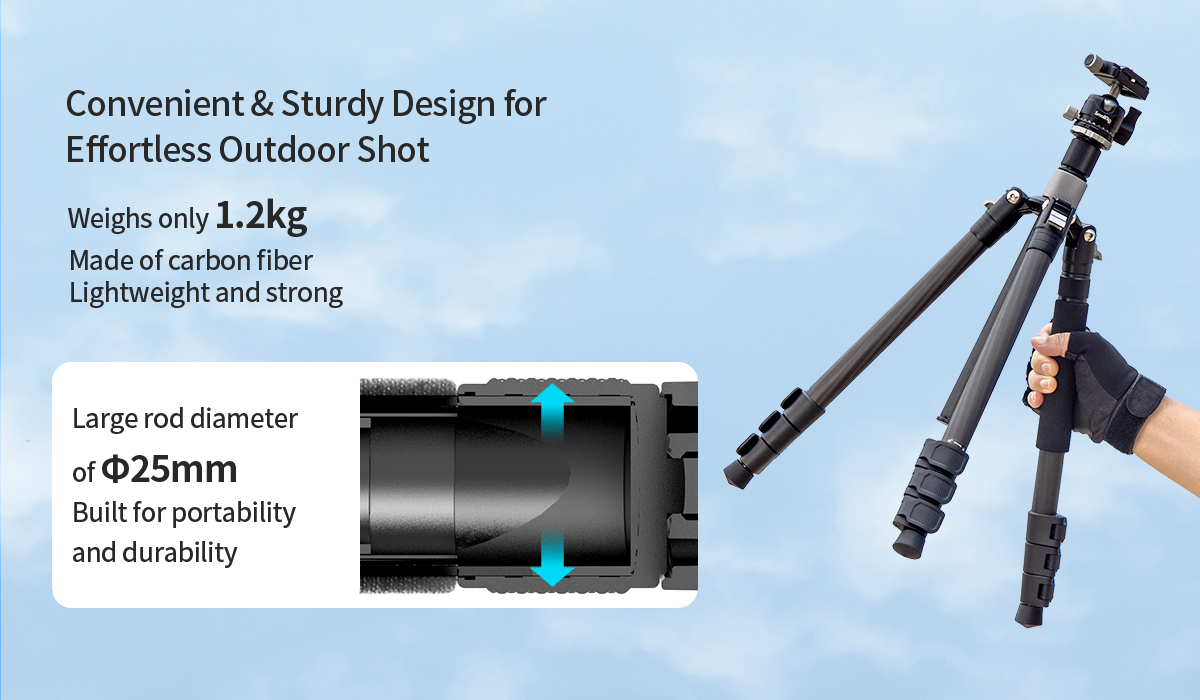 SmallRig Carbon Fiber Tripod AP-10 4060 -3