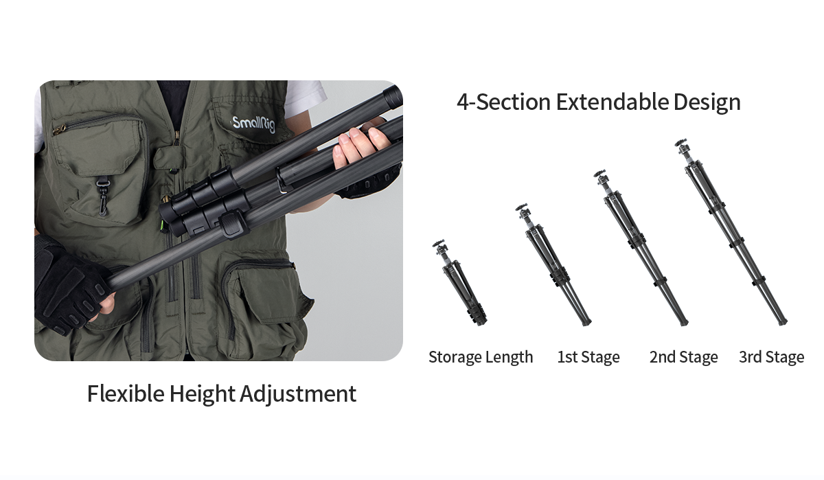 SmallRig Carbon Fiber Tripod AP-10 4060 -7