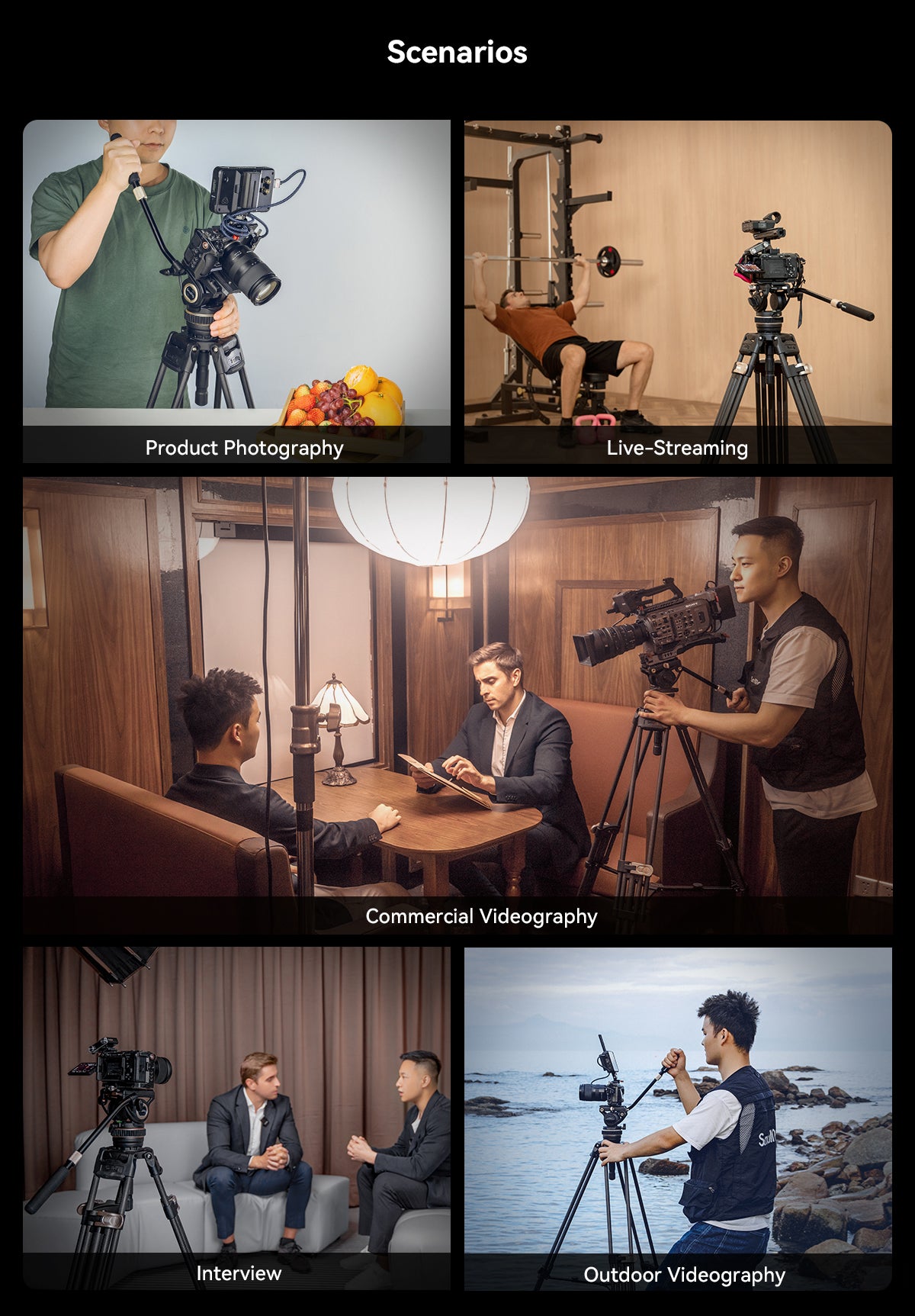 SmallRig FreeBlazer Heavy-Duty Carbon Fiber Tripod Kit AD-100 3989-11