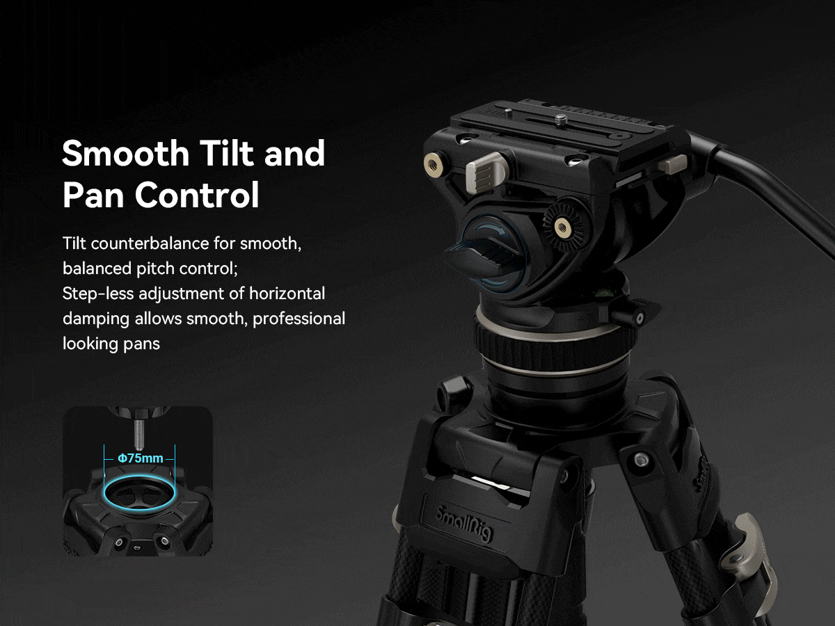 SmallRig FreeBlazer Heavy-Duty Carbon Fiber Tripod Kit AD-100 3989-5