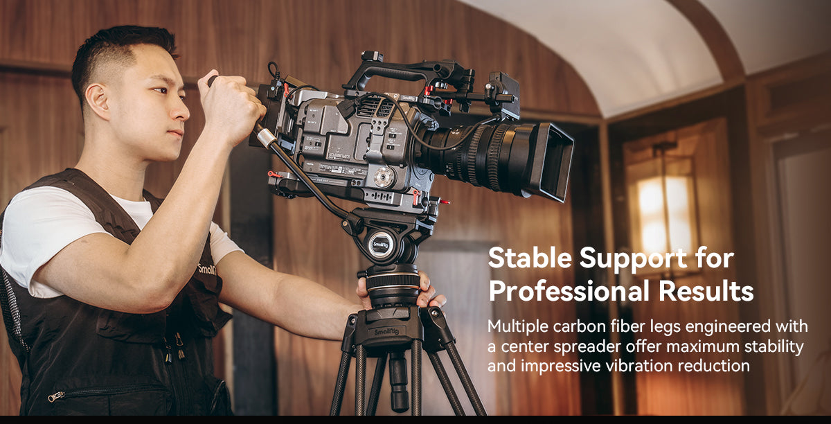 SmallRig FreeBlazer Heavy-Duty Carbon Fiber Tripod Kit AD-100 3989-7