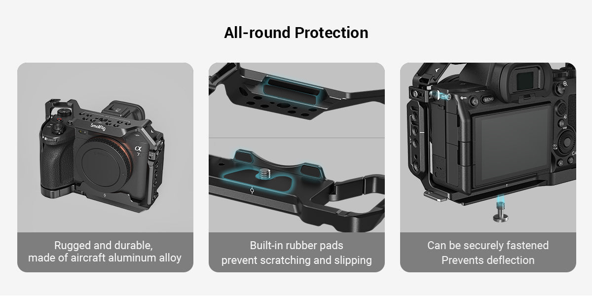SmallRig Full Camera Cage for Sony Alpha 7R V Alpha 7 IV Alpha 7 S III Alpha 1 Alpha 7R IV 3667B-5
