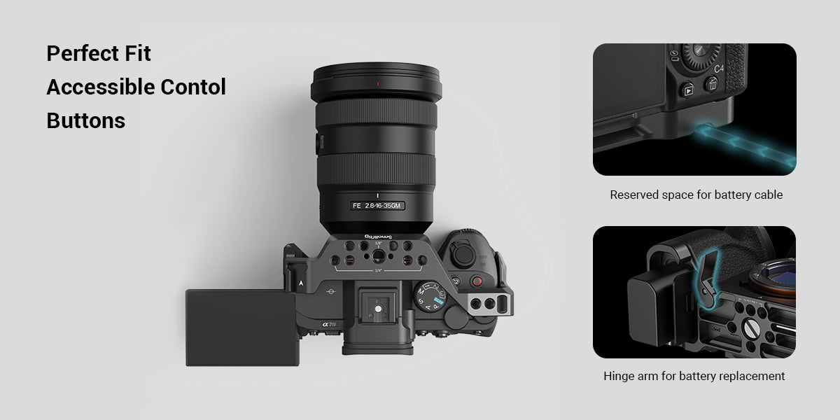 SmallRig Full Camera Cage for Sony Alpha 7R V Alpha 7 IV Alpha 7 S III Alpha 1 Alpha 7R IV 3667B-6