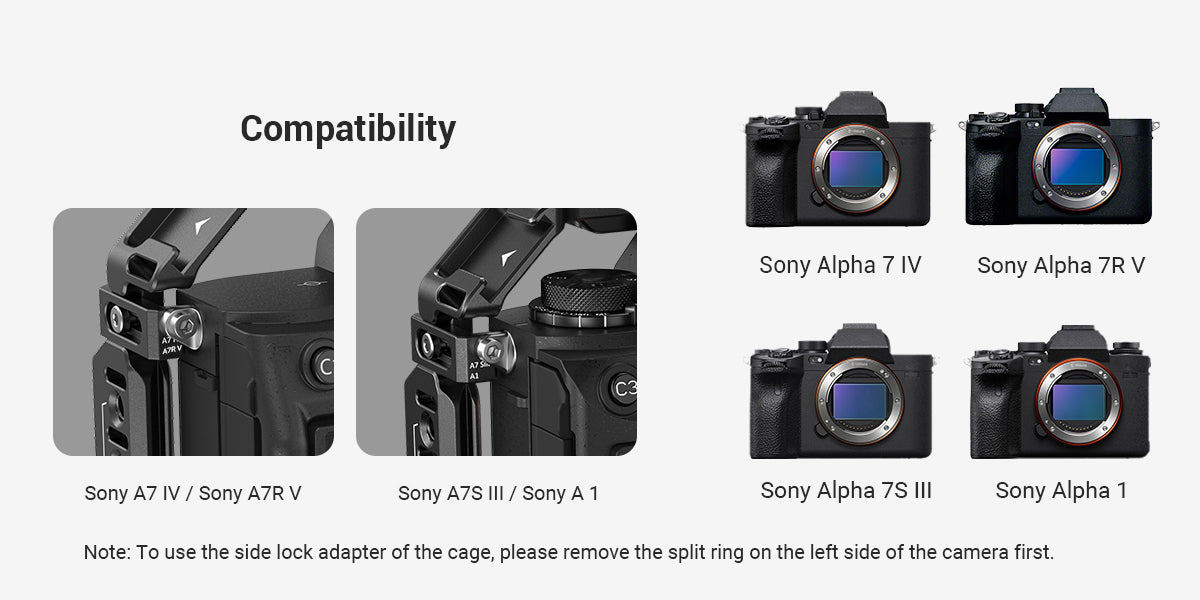 SmallRig Full Camera Cage for Sony Alpha 7R V Alpha 7 IV Alpha 7 S III Alpha 1 Alpha 7R IV 3667B-7