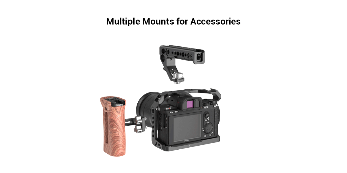 SmallRig Light Camera Cage for Sony A7 III A7R III A9 2918 -3