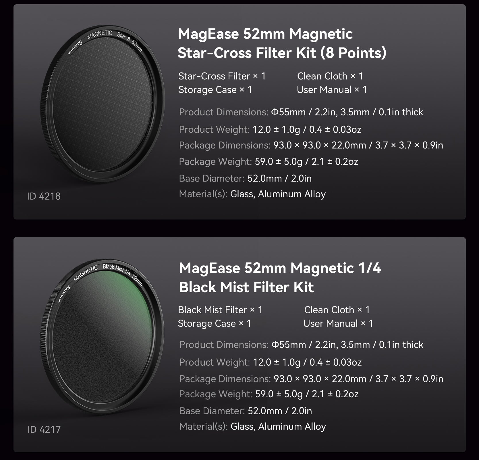 SmallRig MagEase 52mm Magnetic Filter Series-13