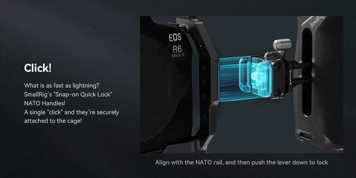 SmallRig Snap-on Quick Lock NATO Side Handle 4017 Top Handle 4175-2