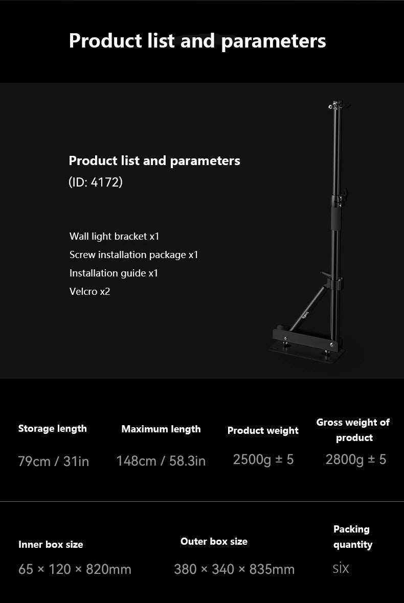 SmallRig Wall Lighting bracket Camera Light Accessories 4172-8