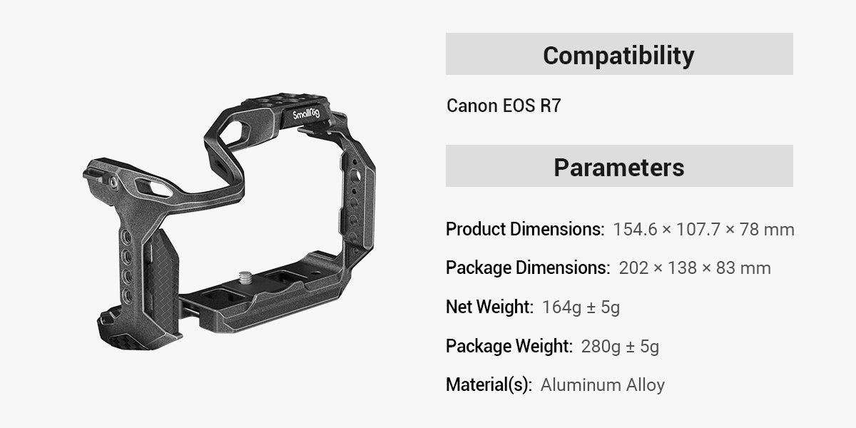 SmallRig “Black Mamba” Cage for Canon EOS R7 4003 -2