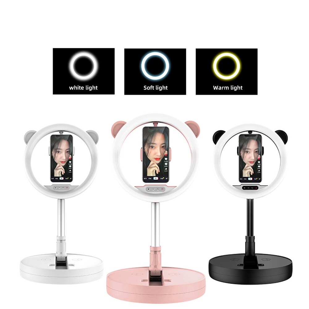 Travor ring light 10 inch foldable ring lamp dimmable selfie ring light