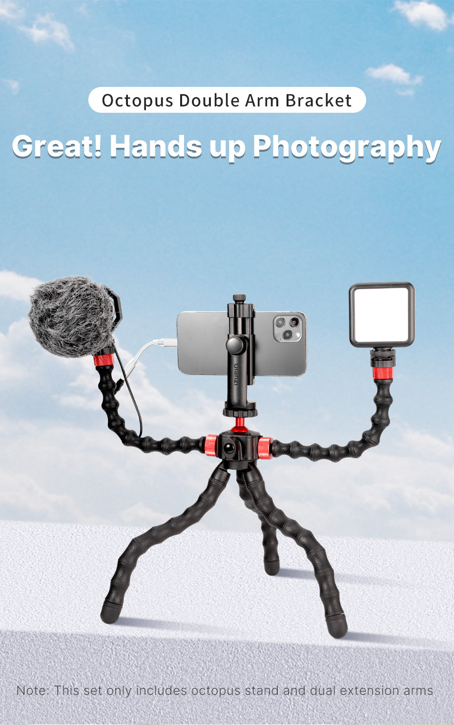 Ulanzi Flexible Smartphone Octopus Tripod Vlog Kit