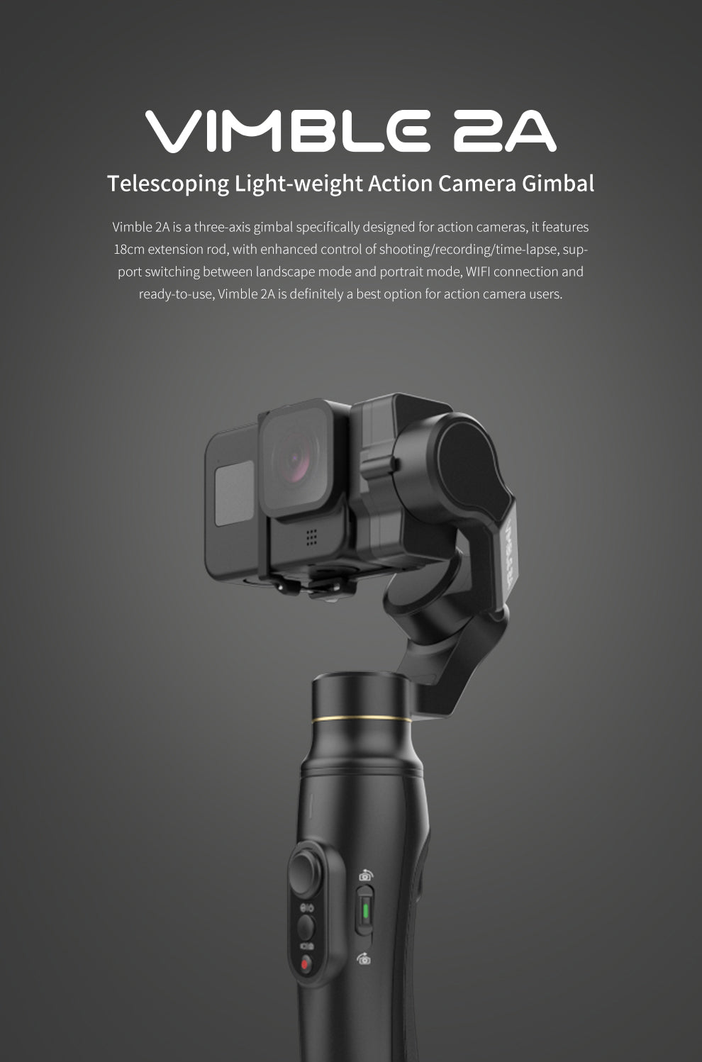 Feiyu Vimble 2A 3-Axis Handheld Gimbal Action Camera