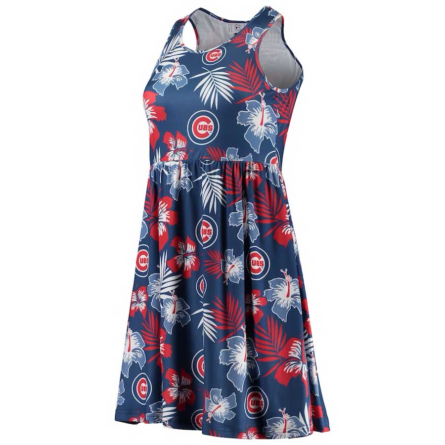 Chicago Cubs Ladies Floral Sun Dress