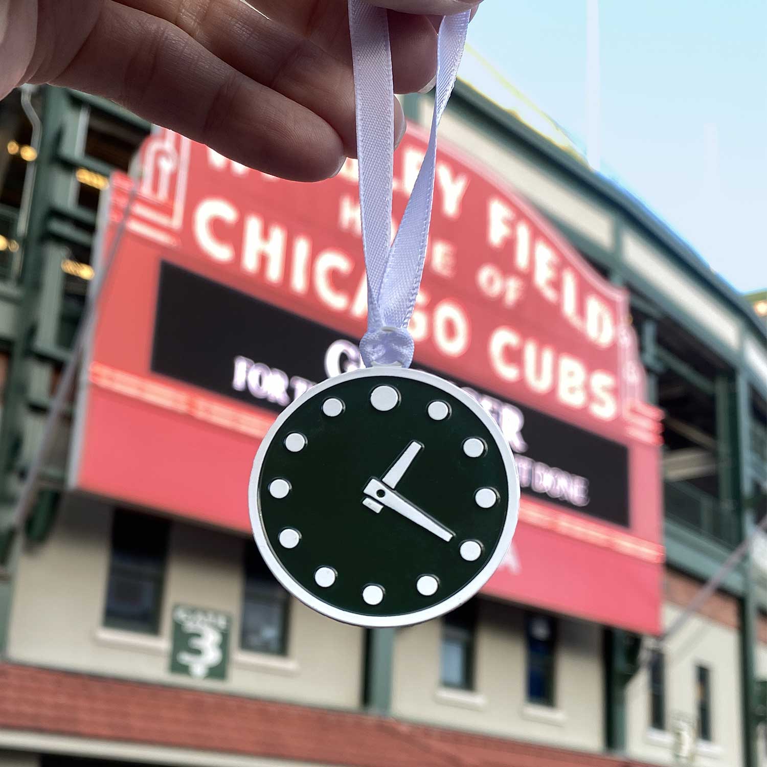 Wrigley Field Clock Ornament