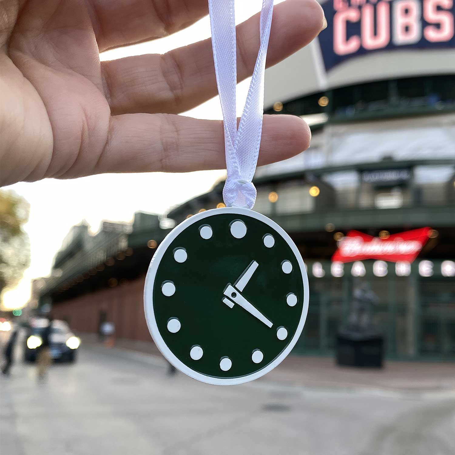 Wrigley Field Clock Ornament