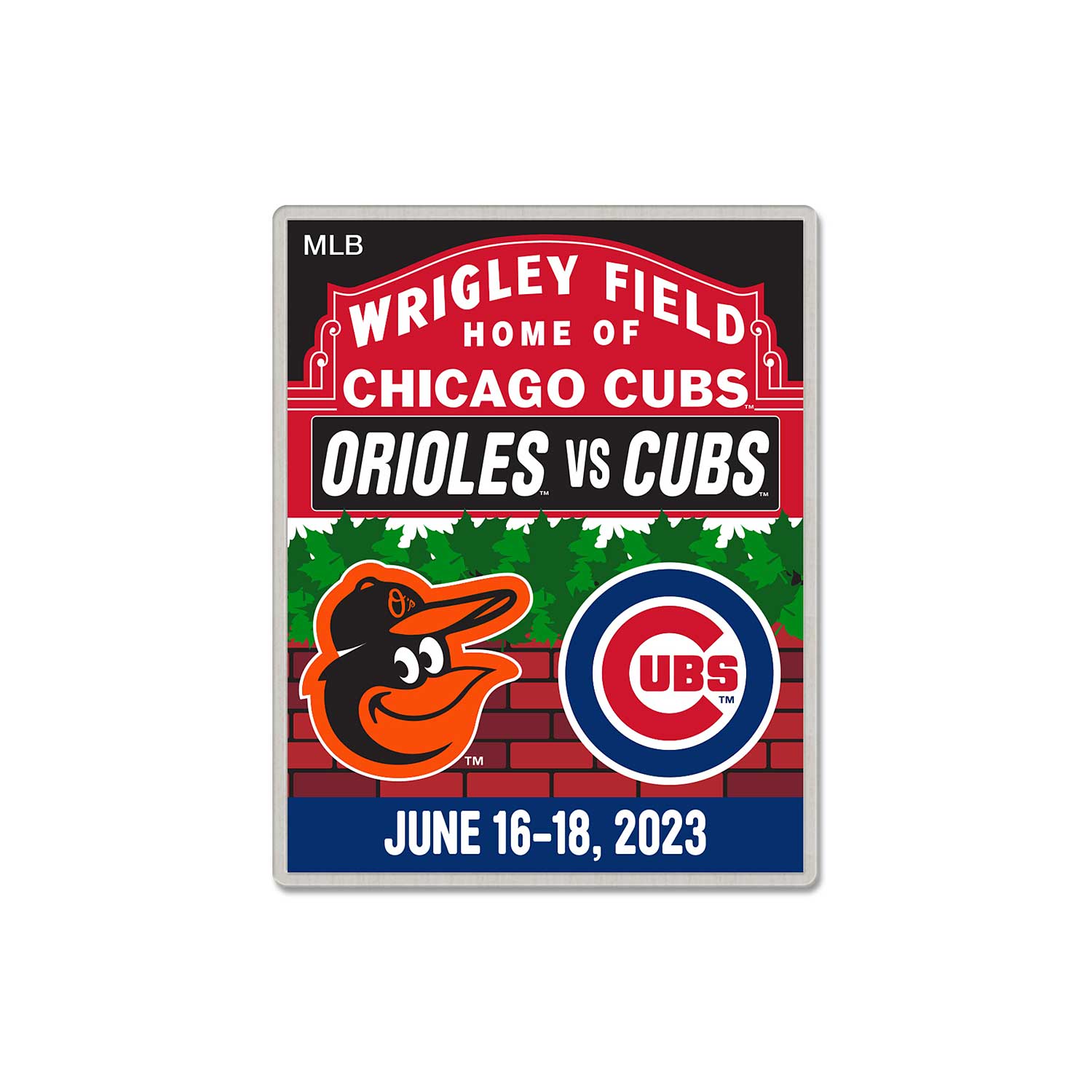 Chicago Cubs Vs. Orioles 2023 Series Souvenir Pin