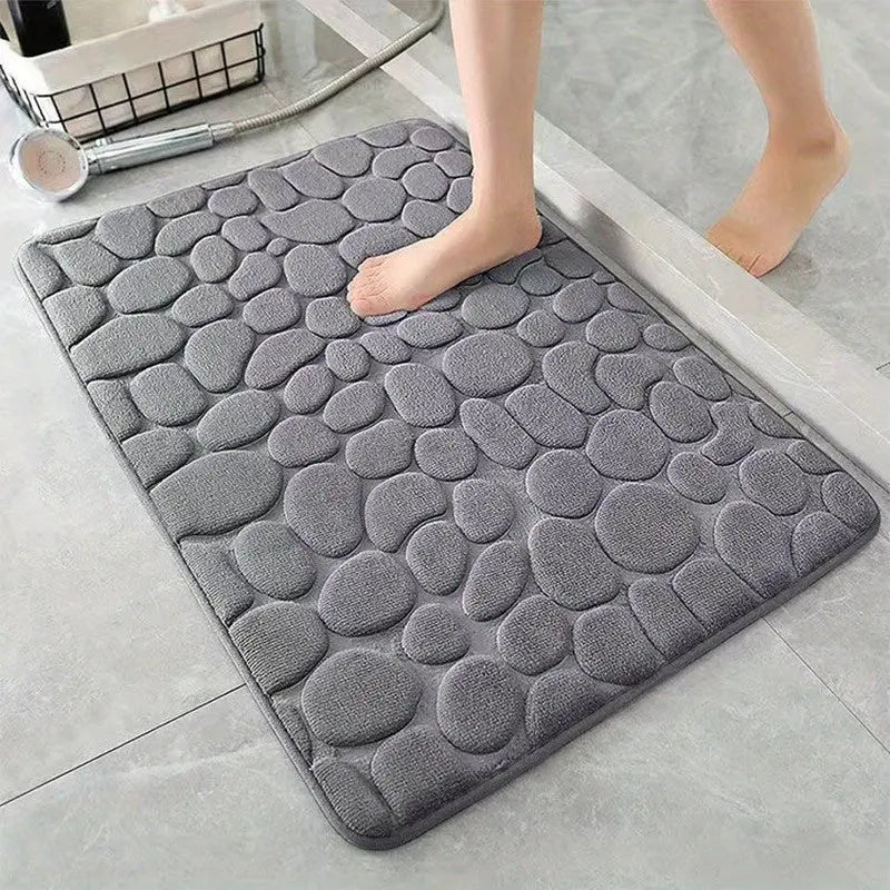 Soft Memory Foam Bath Rug Quickdrying Nonslip Bathroom Accessory