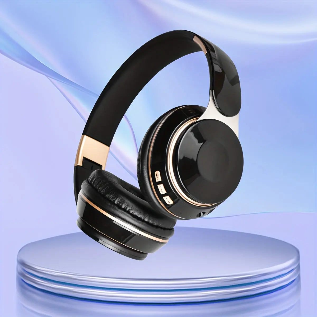 Wireless OverEar Headphones with Stereo Sound and Heavy Bass