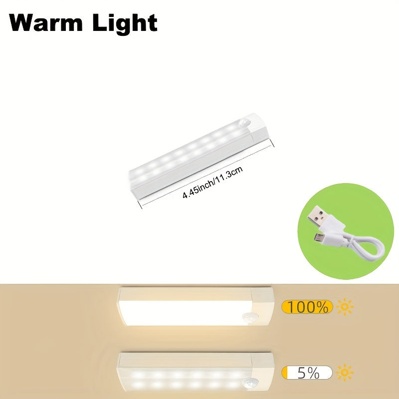 Motion Sensor Cabinet Light USB  Battery Powered Home Illumination