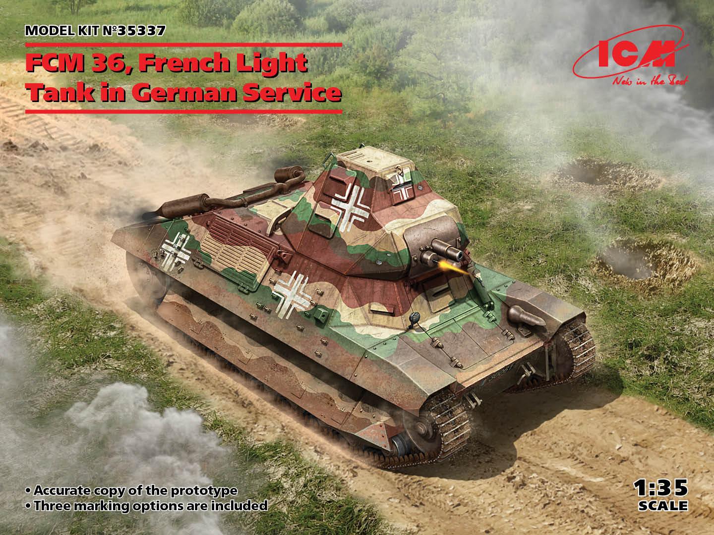 1/35 ICM FCM 36 French Light Tank in German Service 35337