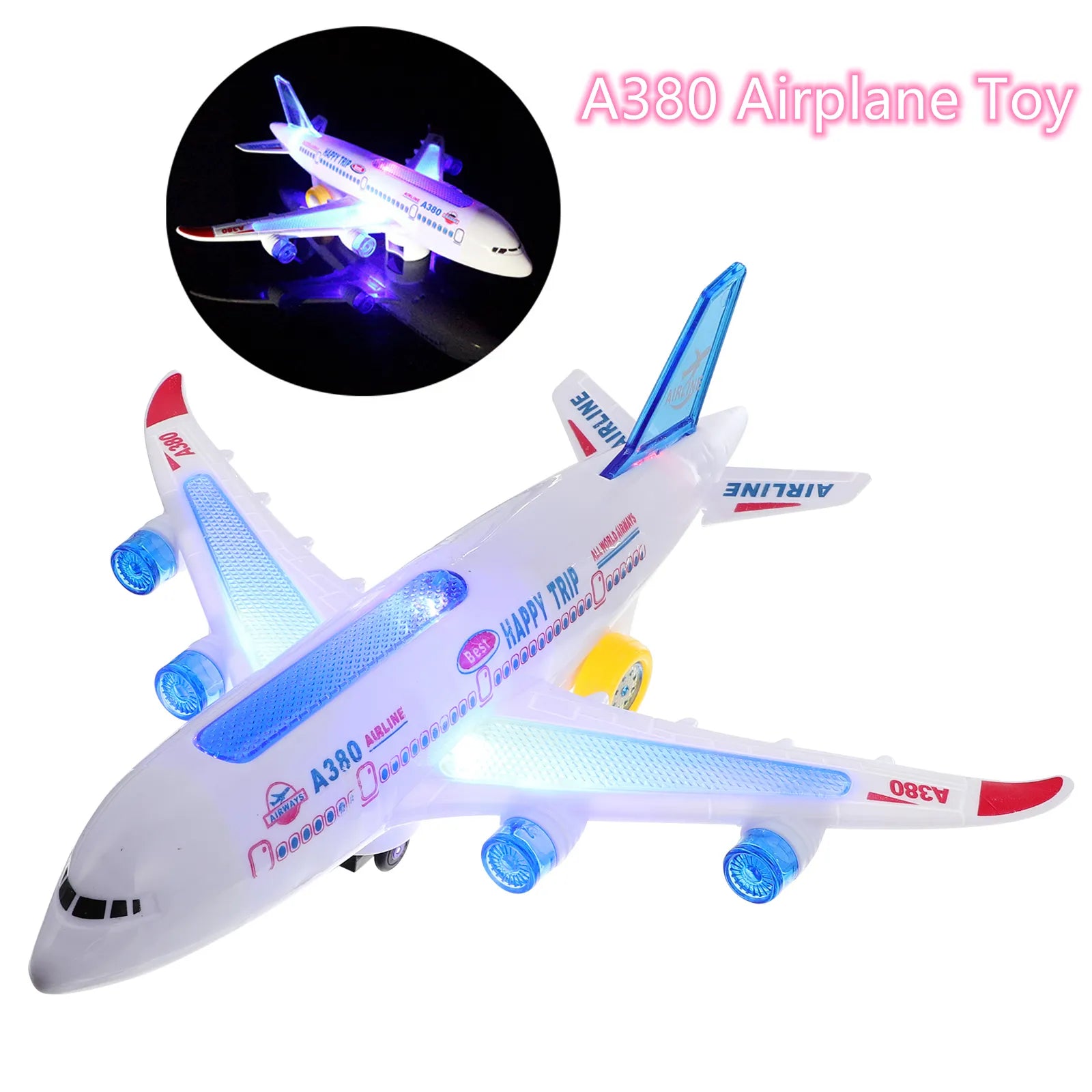 Musical Flash Aircraft Toy with Autopilot Rotation