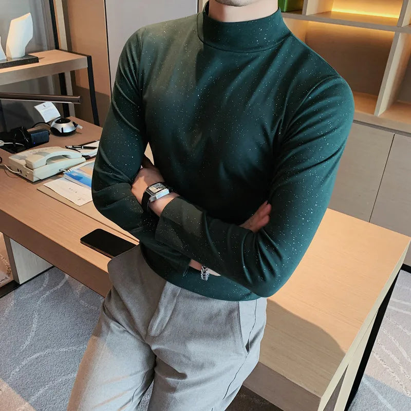 Turtleneck T-Shirt - Men Long Sleeve T Shirts