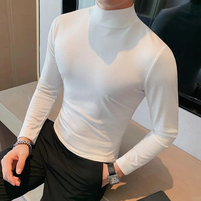 Turtleneck T-Shirt - Men Long Sleeve T Shirts