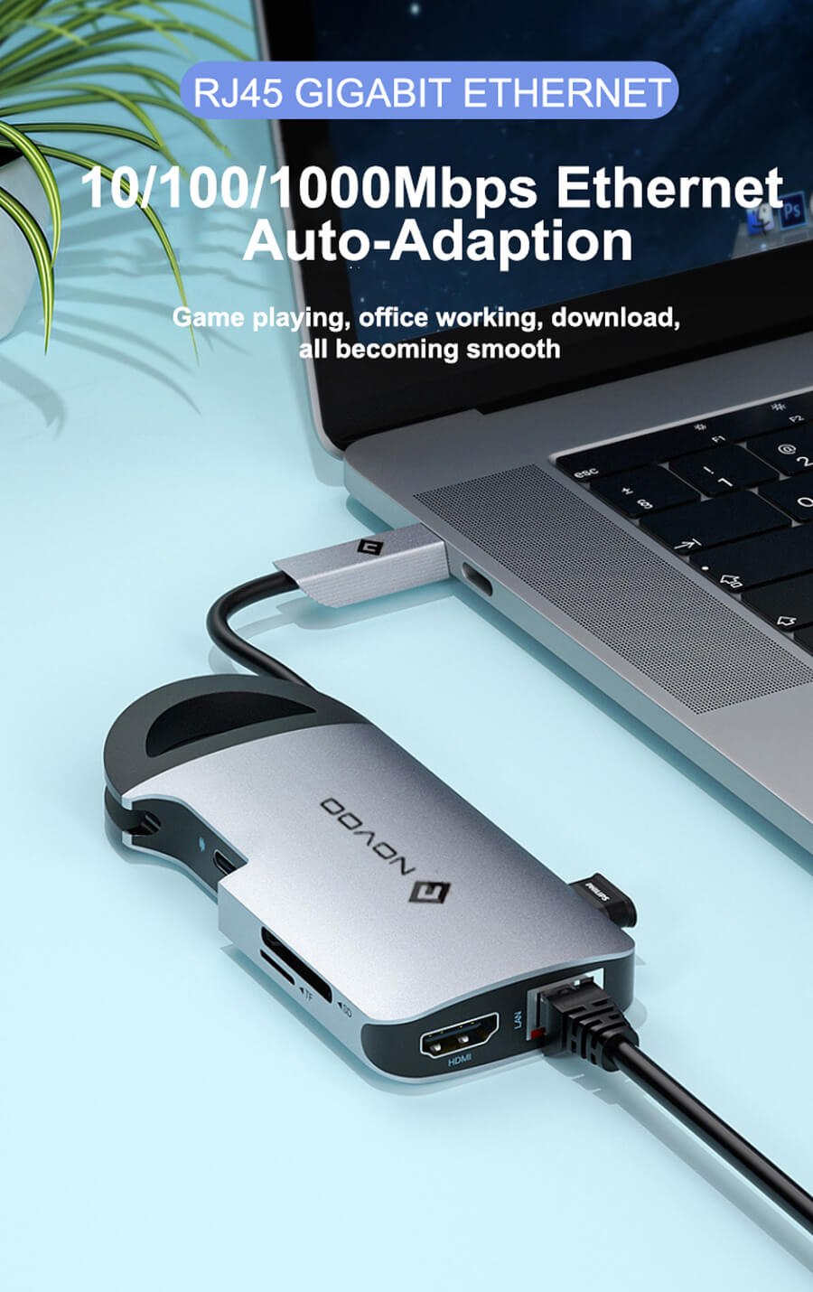 NOVOO hubs Portable 8-port - KKJ