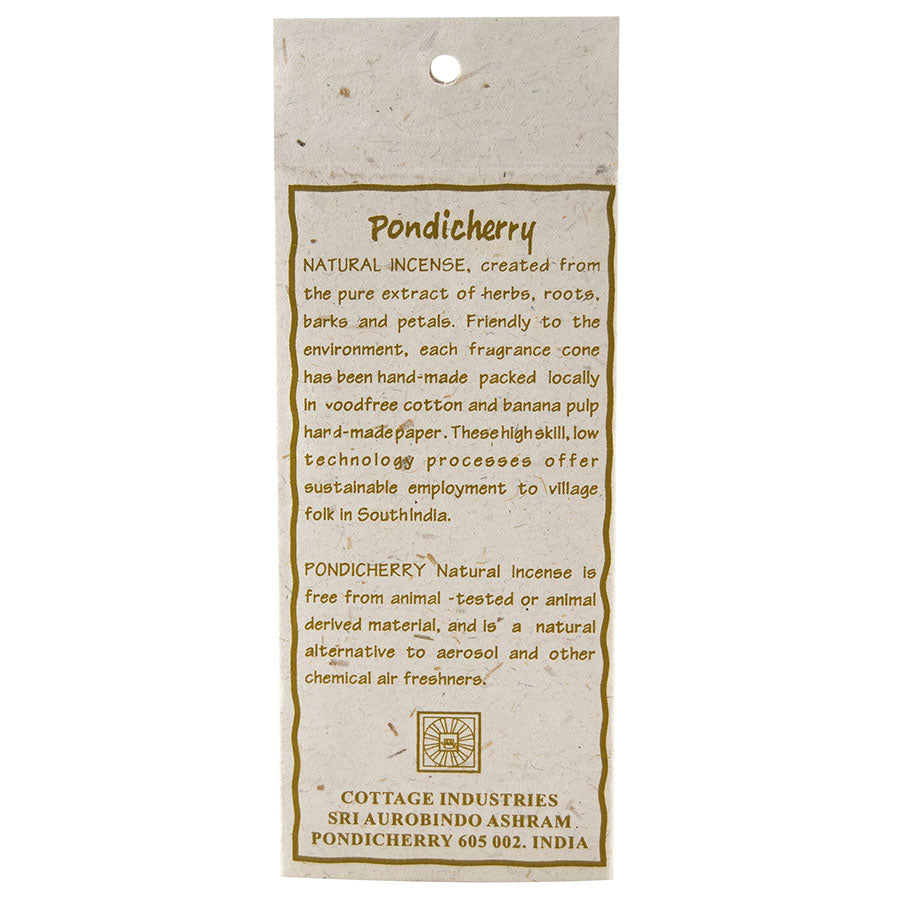 Pondicherry Natural Sandalwood Incense Cones 20 count