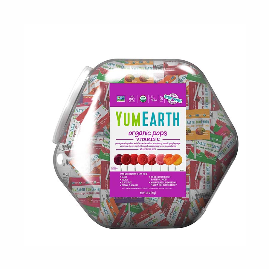 YumEarth Assorted Flavors Counter Bin Organic Lollipops