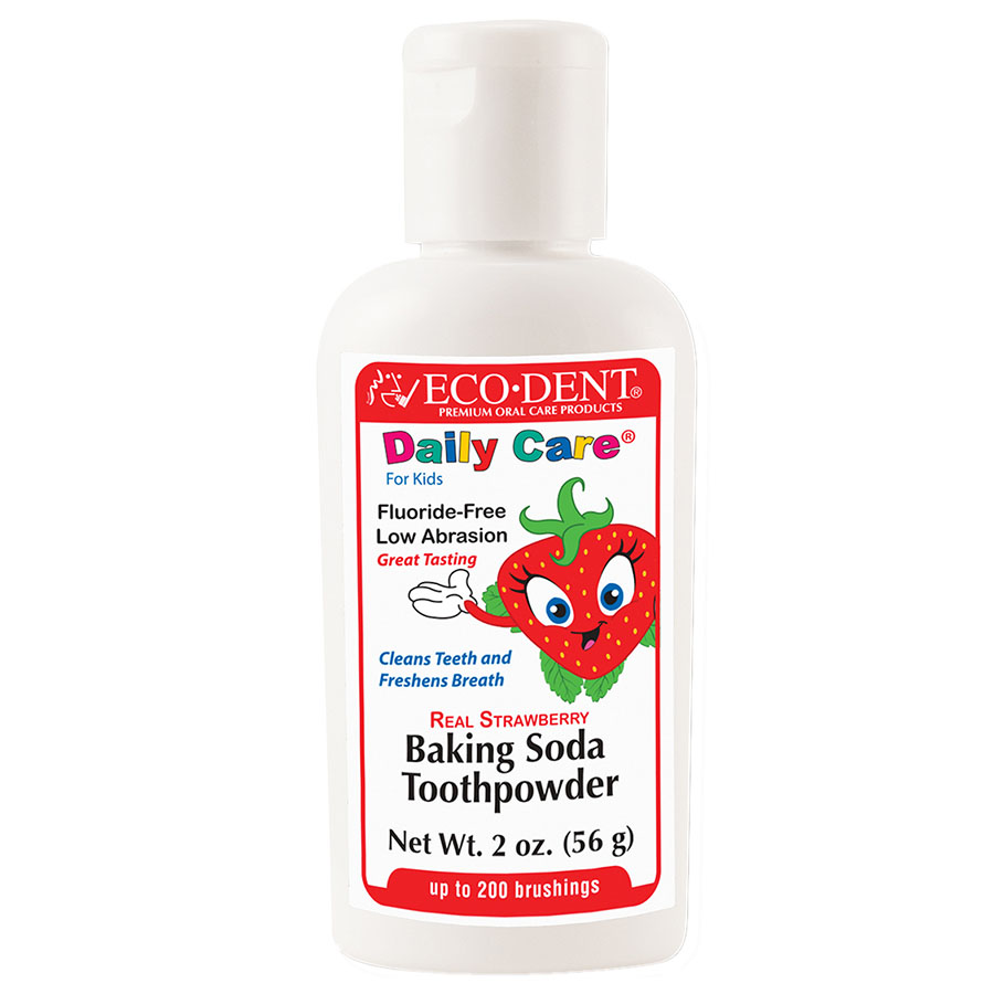 Eco-Dent Strawberry Baking Soda Toothpowder 2 oz.