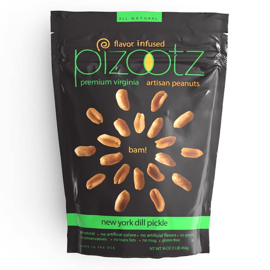 Pizootz New York Dill Pickle Flavor Infused Peanuts 5.75 oz.