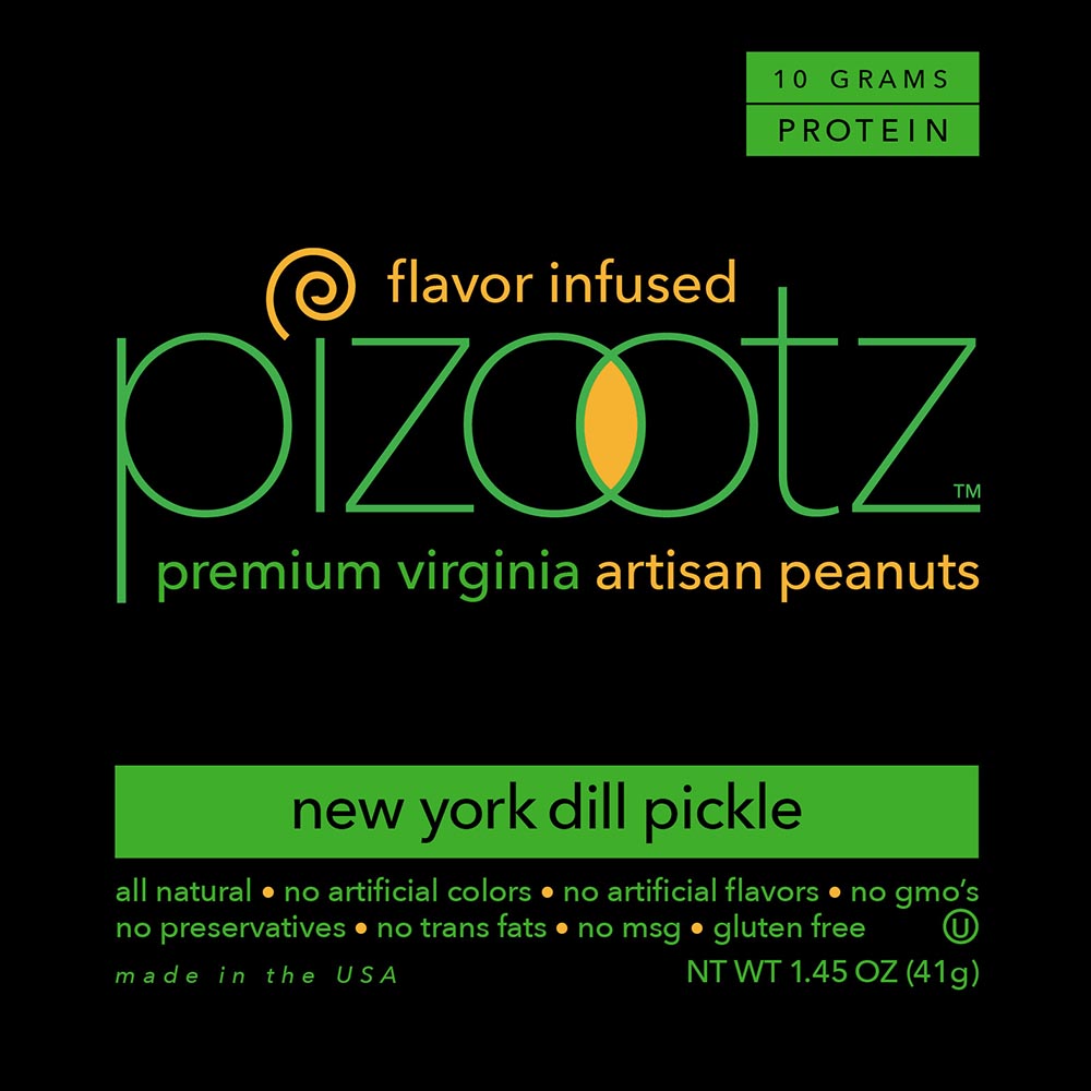 Pizootz New York Dill Pickle Flavor Infused Peanuts 5.75 oz.