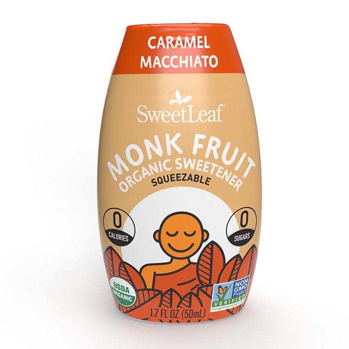 SweetLeaf Organic Caramel Macchiato Liquid Monk Fruit 1.7 oz