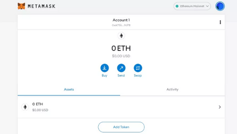 Transfer tokens to the Metamask wallet.