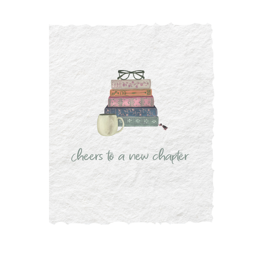 Cheers to a new chapter | Book Graduation Greeting Card